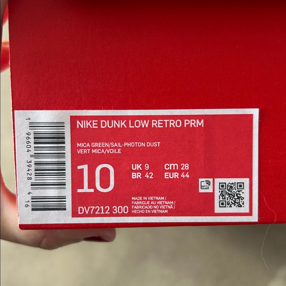 🖤 Nike Dunk Low Retro Premium “Mica Green/Photon Dust” Sneakers - Picture 9 of 10